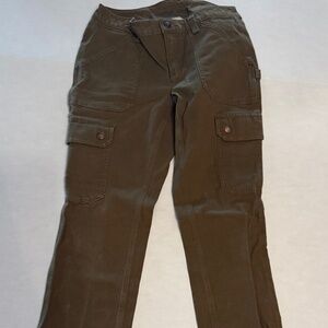 Duluth Trading Company Sz. 2 X 29 Curvesetter Waistband Women's Khaki Cargo